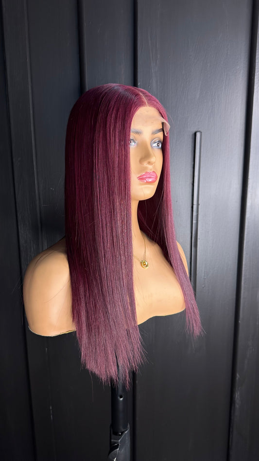 Burgundy Bone straight 20”